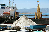 Pile of salt, Cagliari Harbour, Cagliari, Sardinia